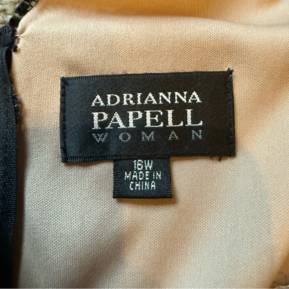 Adrianna Papell Black Lace V-Neck Midi Dress - Picture 8 of 9